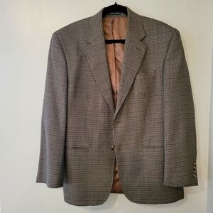 Lauren Ralph Lauren Men's Houndstooth Preppy Wool Blazer Suit Jacket. Size 40S